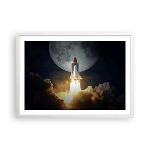 Poster in een witte lijst - Het begin van een onaards avontuur - 70x50 cm