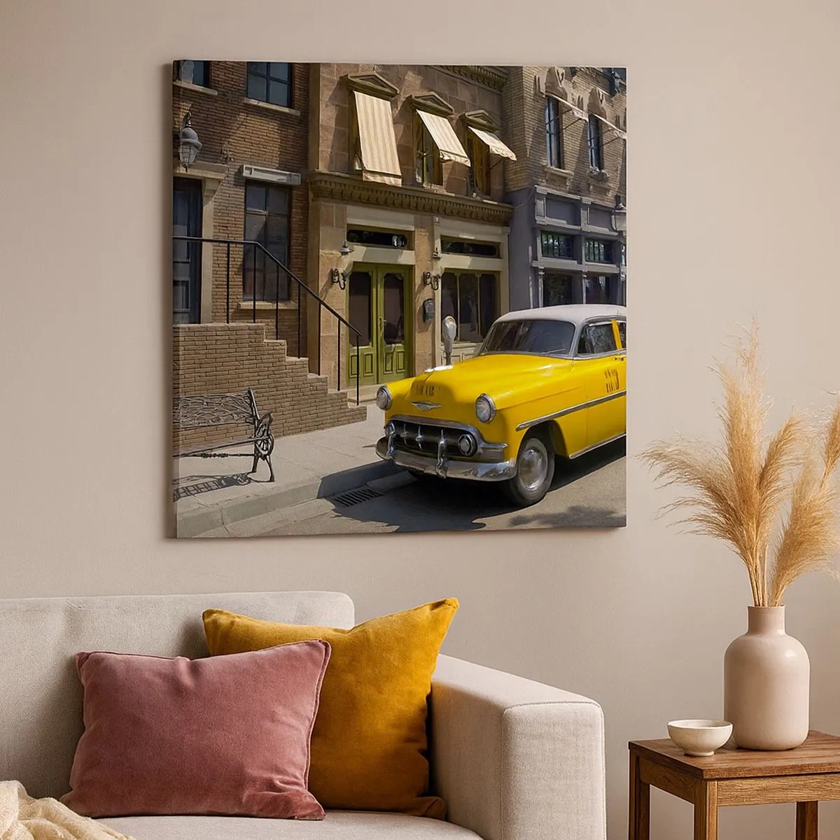 Schilderen op canvas - Lang geleden in Amerika - 30x30 cm