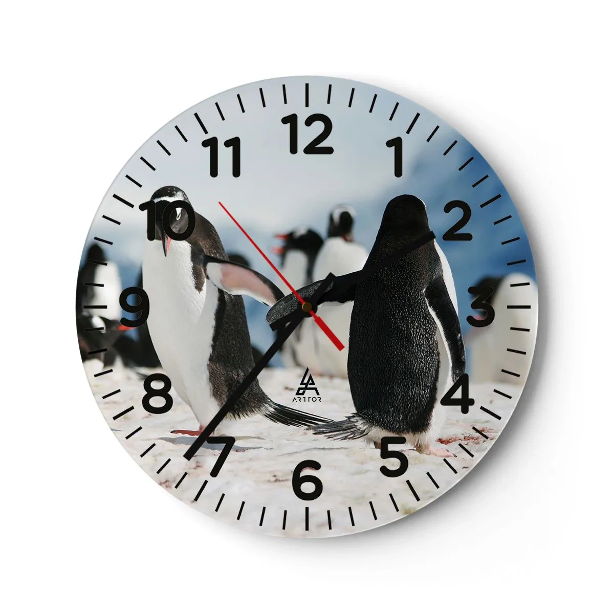 Wandklok - Klok - Dansen in de sneeuw - 30x30 cm