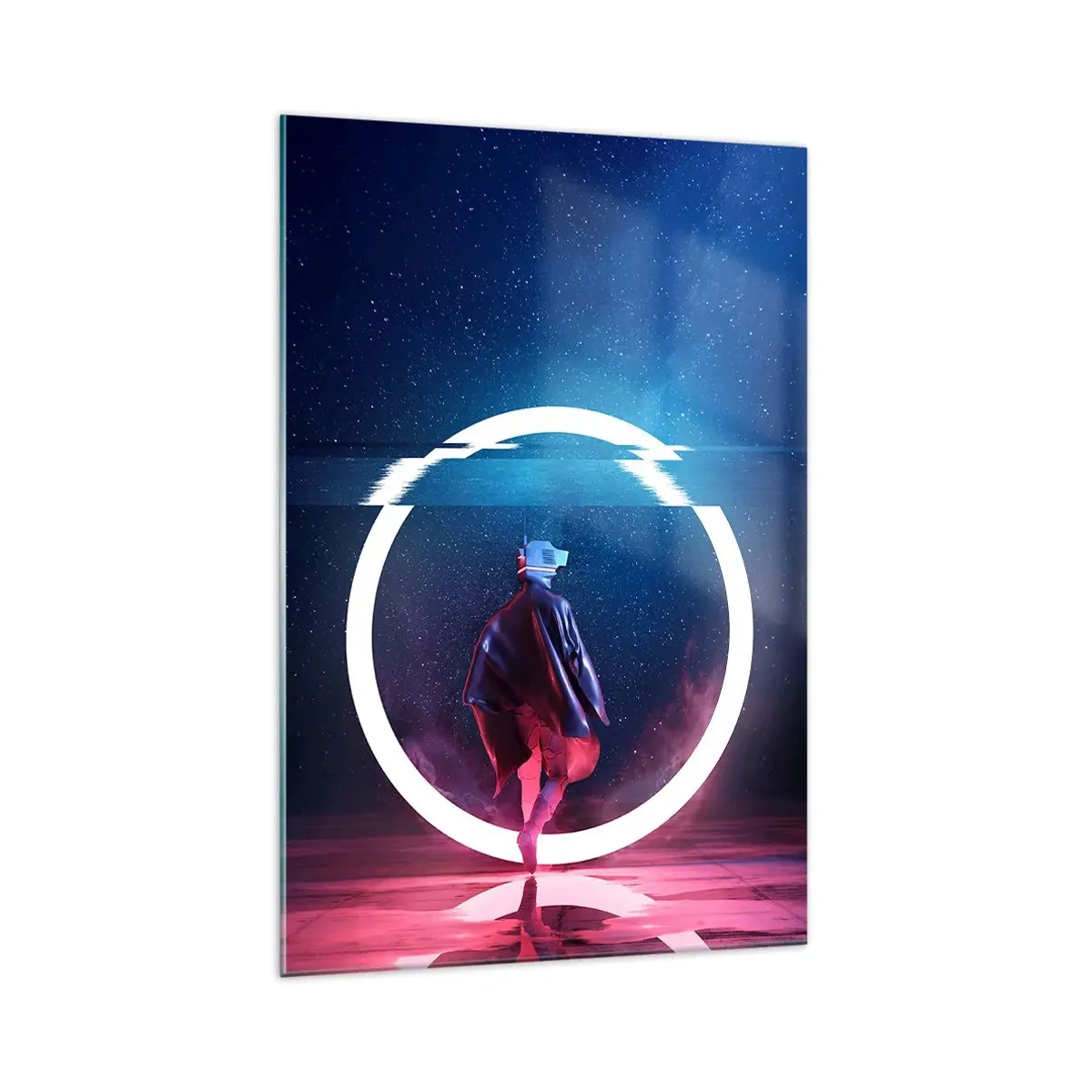 Schilderen op glas - Tussen werelden - 70x100 cm