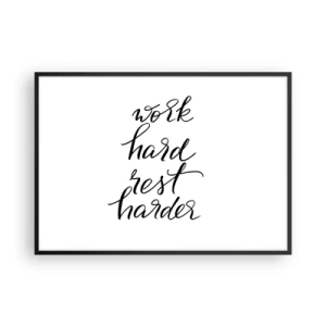 Poster in een zwarte lijst - Levensbalans - 100x70 cm