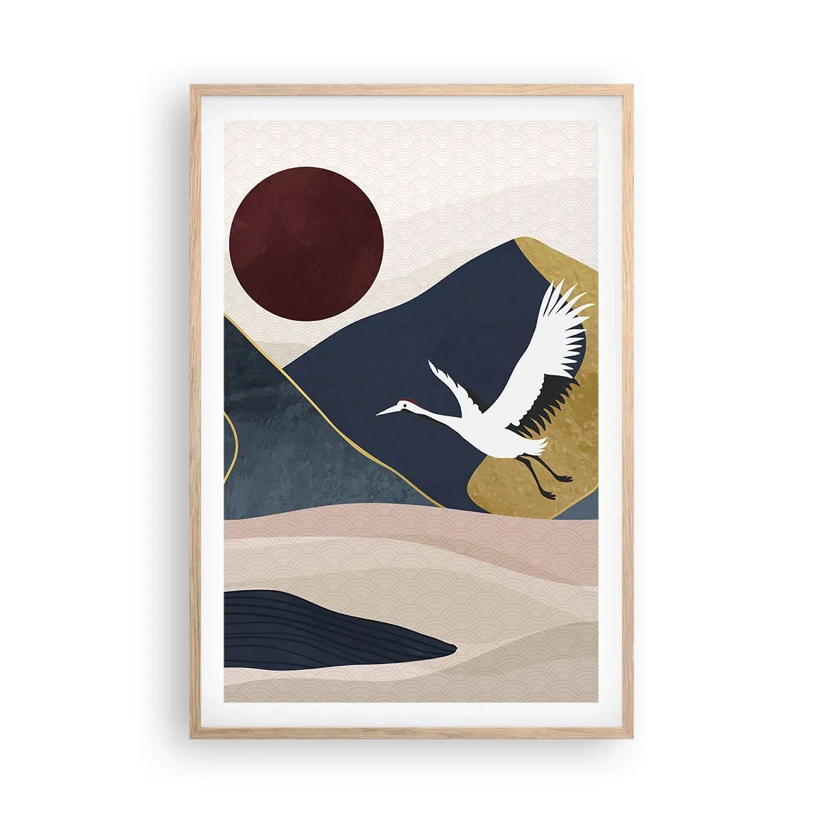 Een poster in een licht eiken lijst - Het is weer een dag GEGAAN - 61x91 cm