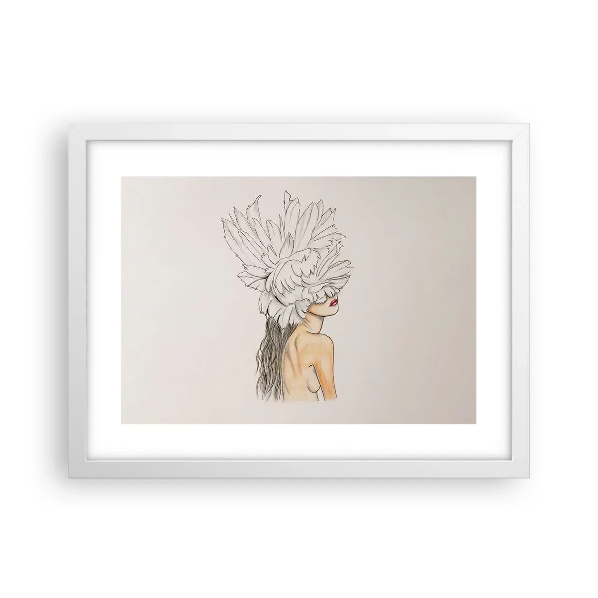 Poster in een witte lijst - gekroonde schoonheid - 40x30 cm