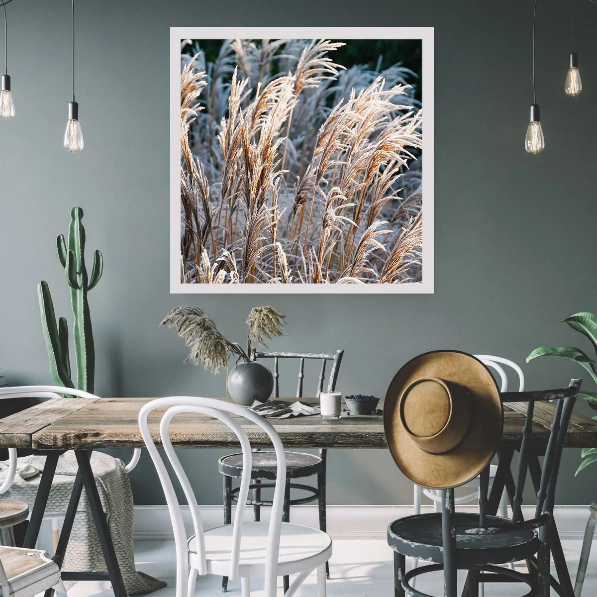 Poster - Gekleed met vorst - 50x50 cm