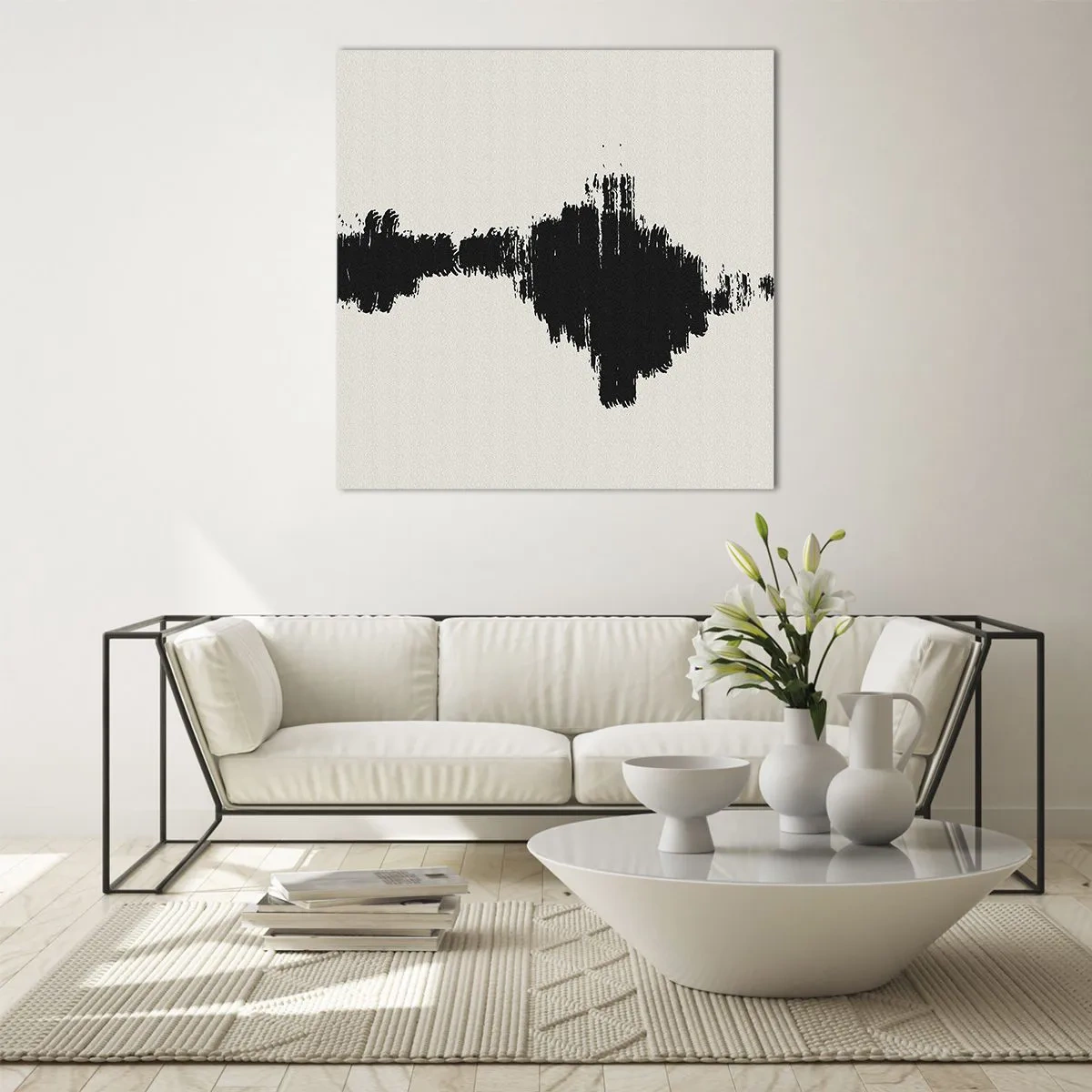 Schilderen op glas - Trillingen van verbeelding - 60x60 cm