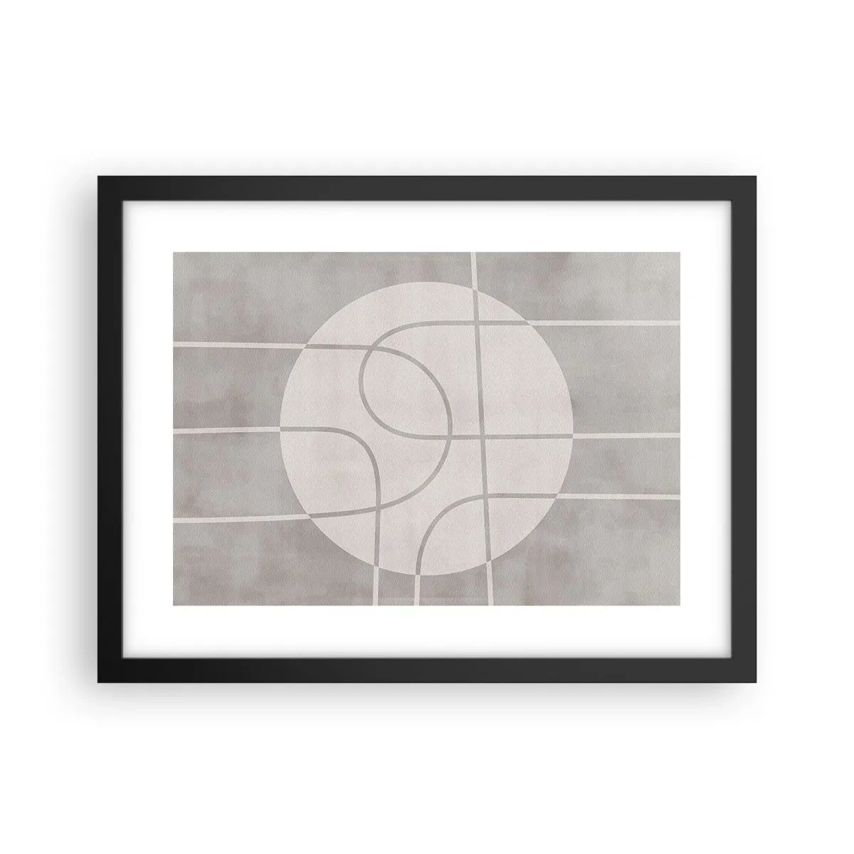 Poster in een zwarte lijst - Rond en rechtdoor - 40x30 cm