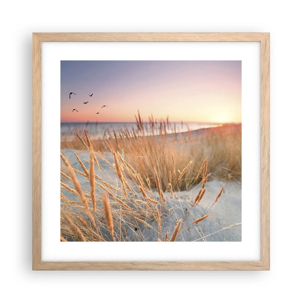 Een poster in een licht eiken lijst - Het Baltische slaapliedje - 40x40 cm