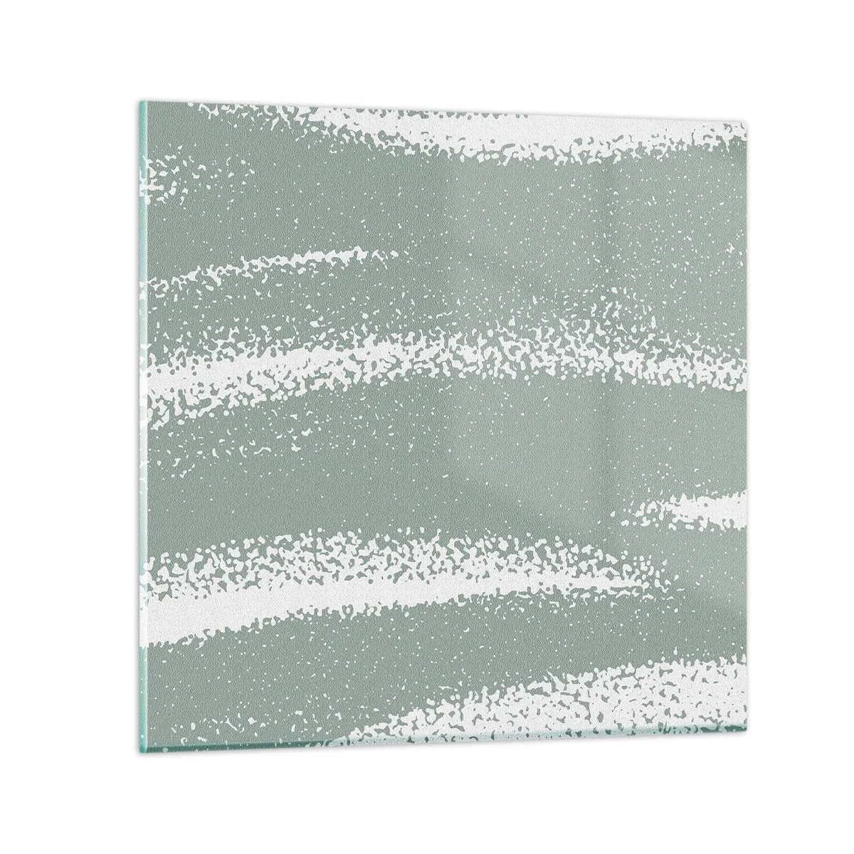 Schilderen op glas - Abstractie in een winterklimaat - 70x70 cm