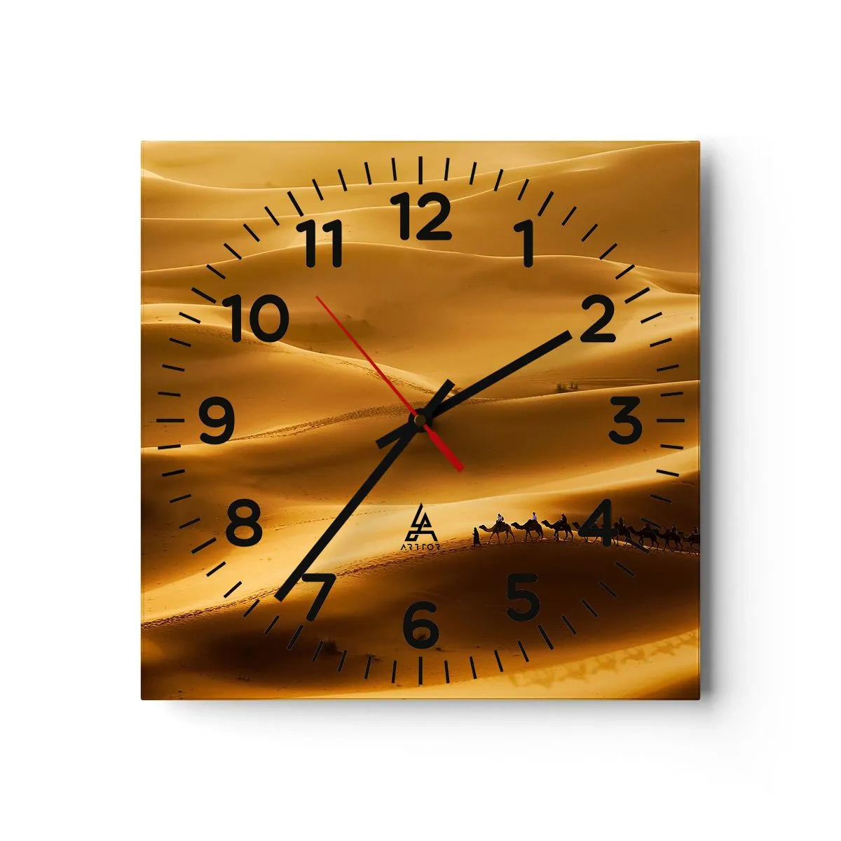 Wandklok - Klok - Caravan in de woestijngolven - 30x30 cm