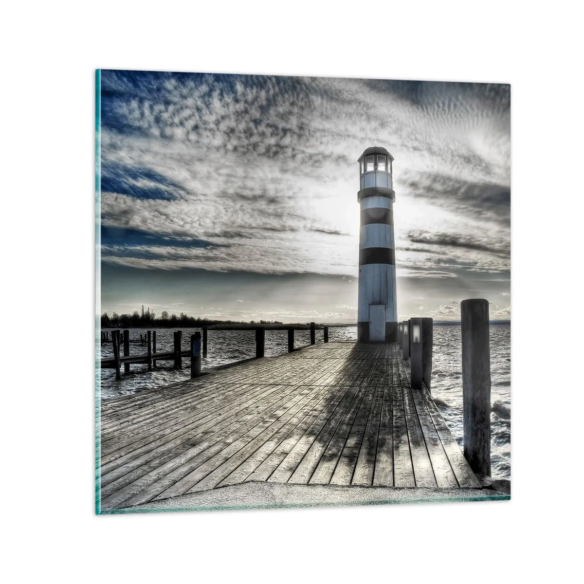 Schilderen op glas - Zeelieden, ik wacht op jullie - 70x70 cm