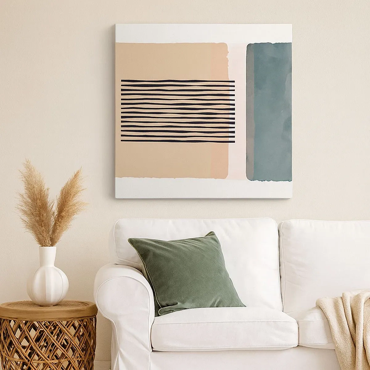 Schilderen op canvas - Alles is oke - 30x30 cm