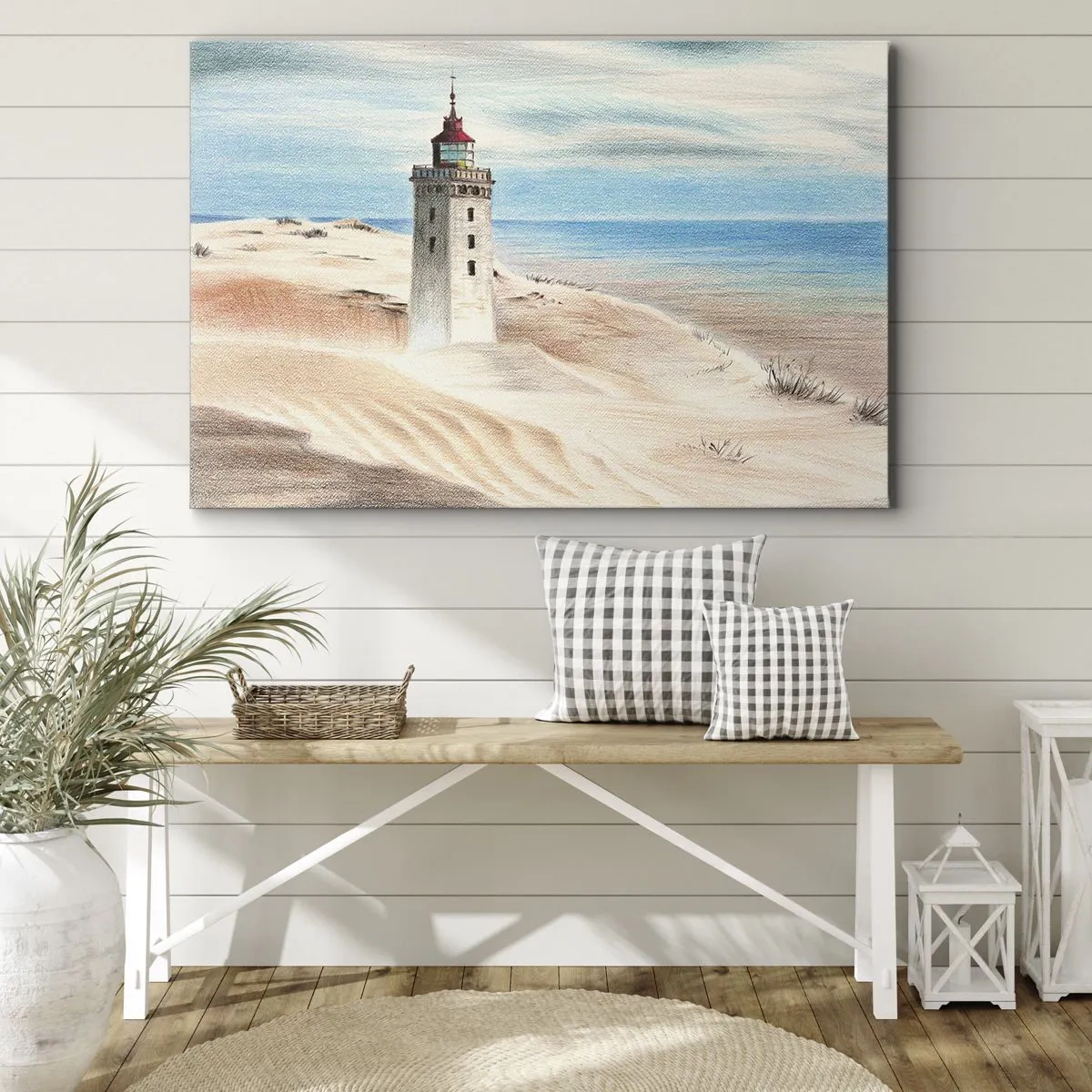 Schilderen op canvas - Altijd staren naar de zee - 120x80 cm