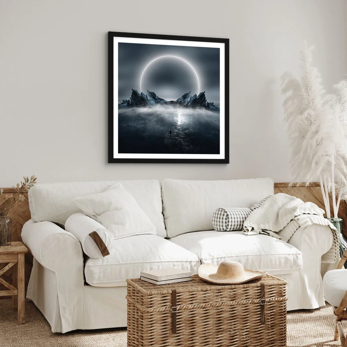 Poster in een zwarte lijst - Einde van het verhaal - 50x50 cm