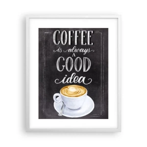 Poster in een witte lijst - Of course! - 40x50 cm