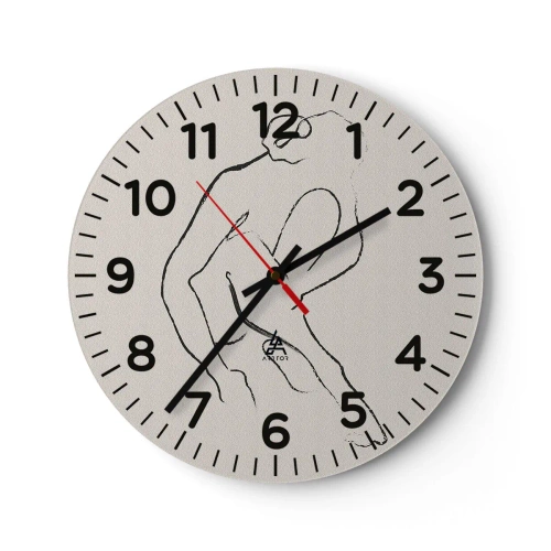 Wandklok - Klok - Intieme schets - 30x30 cm