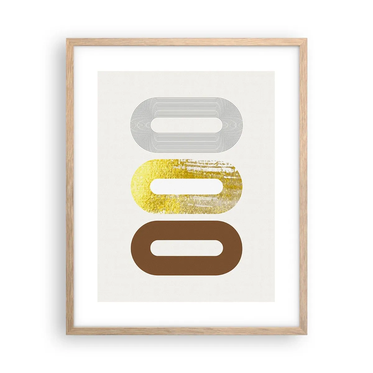 Een poster in een licht eiken lijst - Oooo! - 40x50 cm