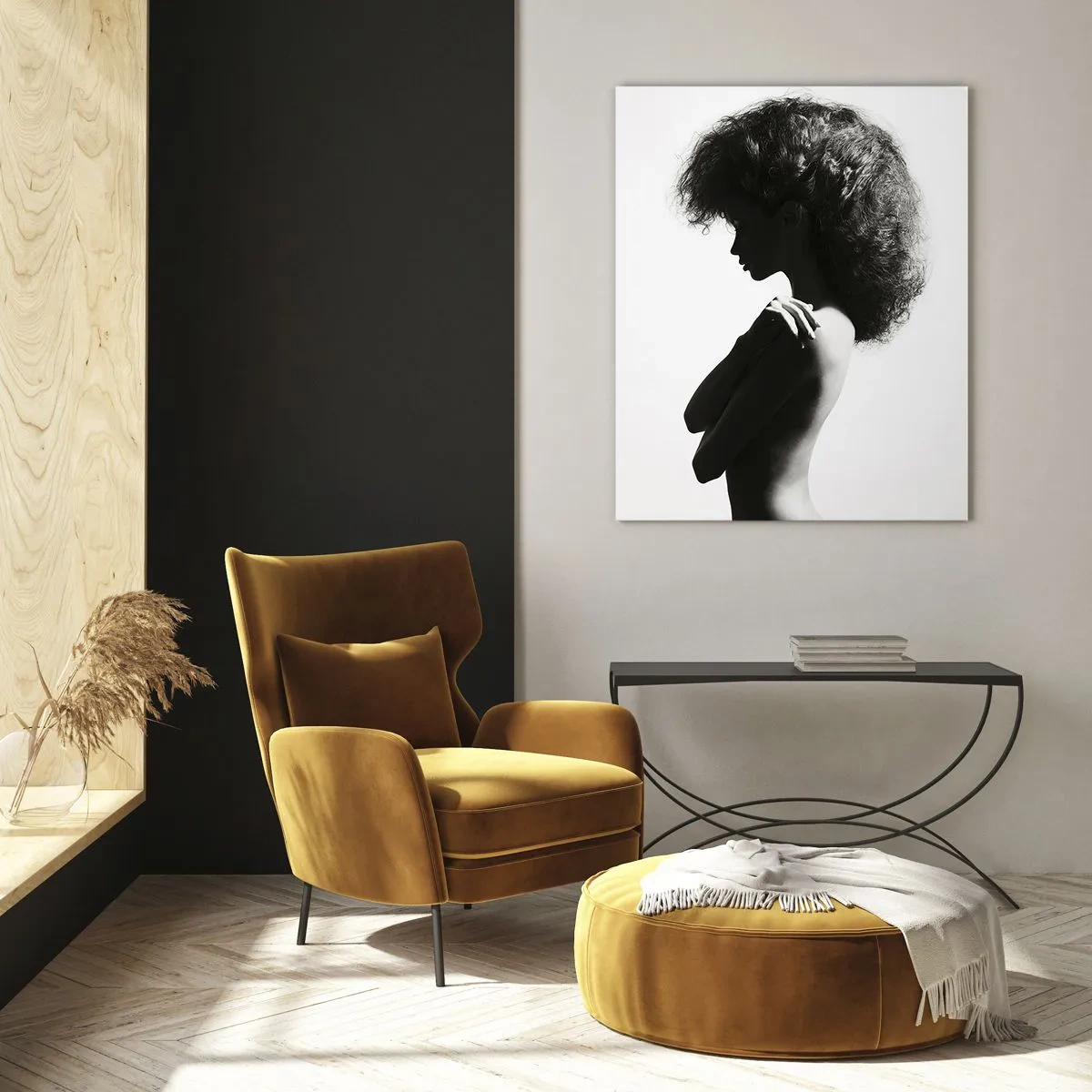 Schilderen op glas - Als een bloem op een slanke stengel - 50x70 cm