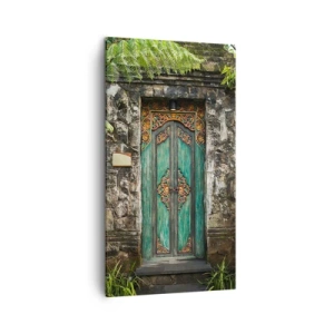 Schilderen op canvas - Een deur naar een exotische wereld - 45x80 cm