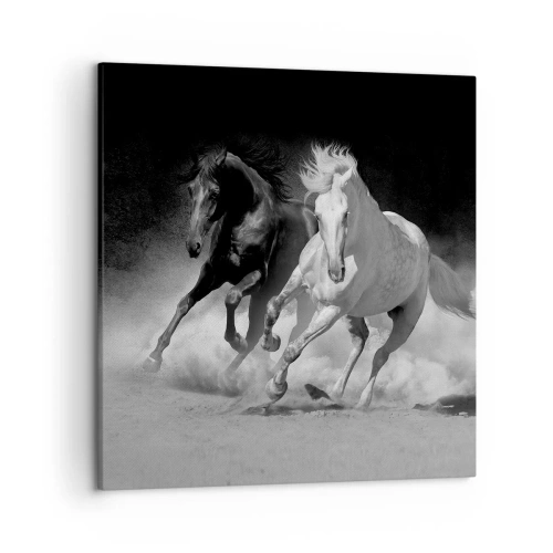 Schilderen op canvas - Vrijheidsgalop - 50x50 cm