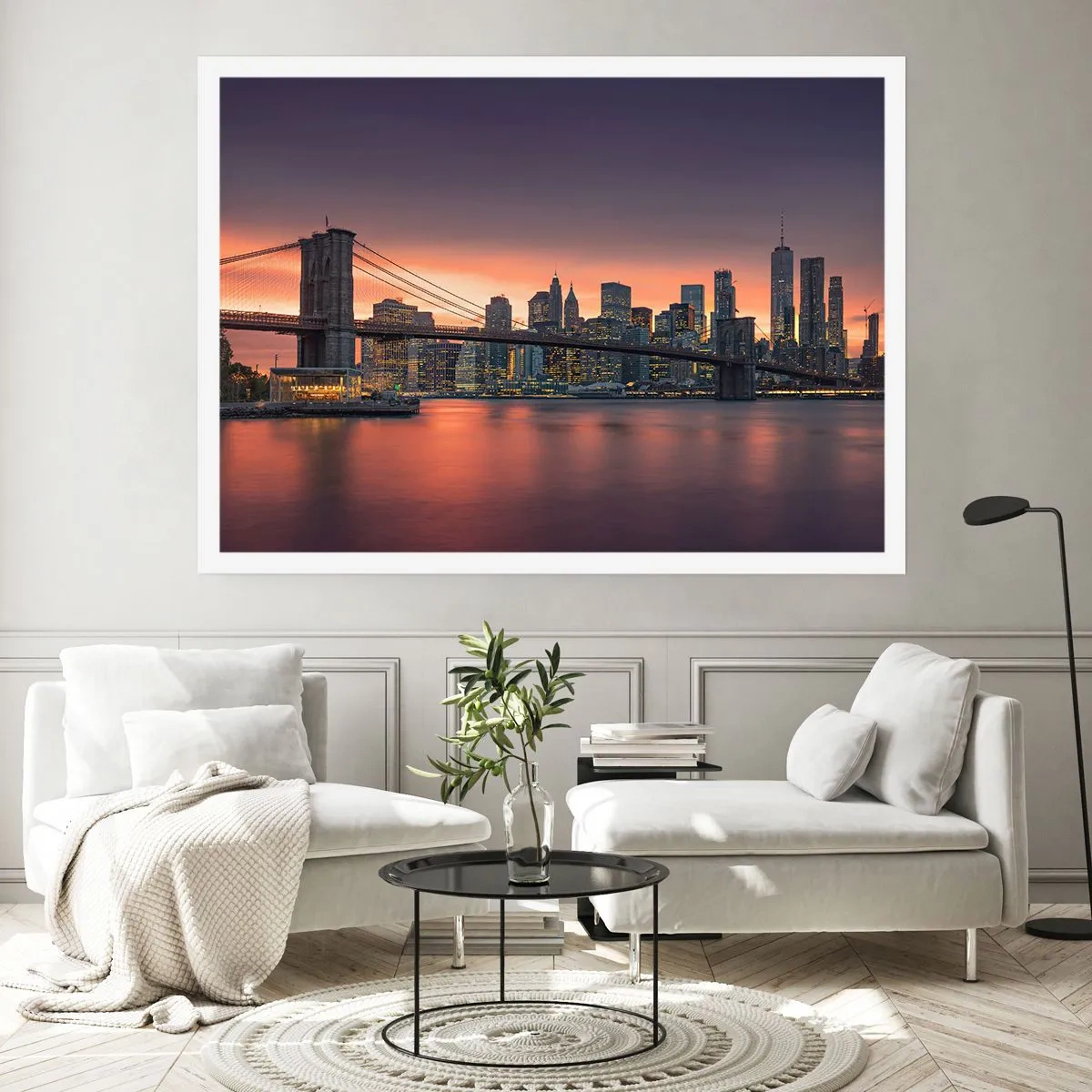 Poster - Ondergedompeld in lila stilte - 40x30 cm