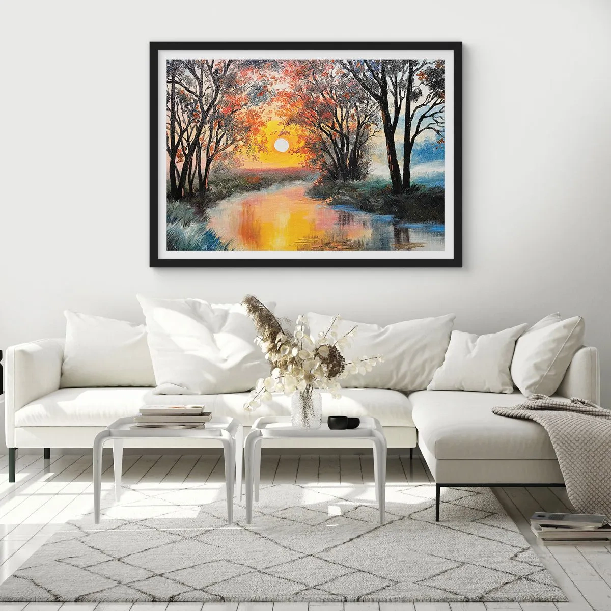 Poster in een zwarte lijst - Herfst vibes - 40x30 cm