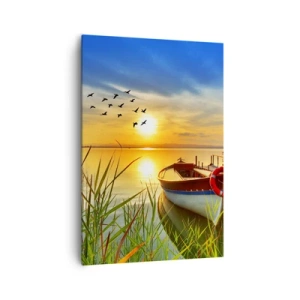 Schilderen op canvas - De aalscholvers vliegen al weg - 70x100 cm