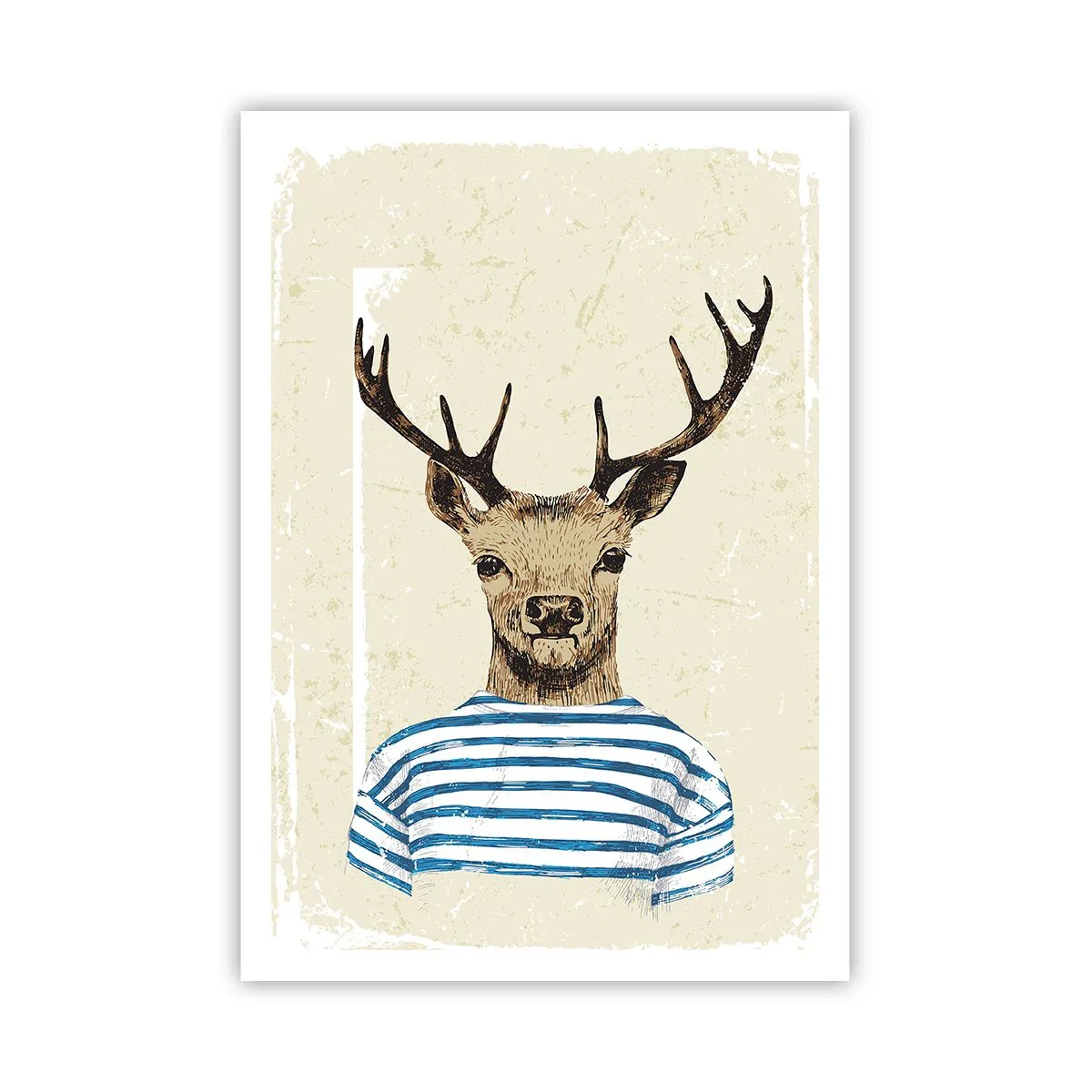 Poster - Omdat ik van gestreepte t-shirts hou! - 70x100 cm