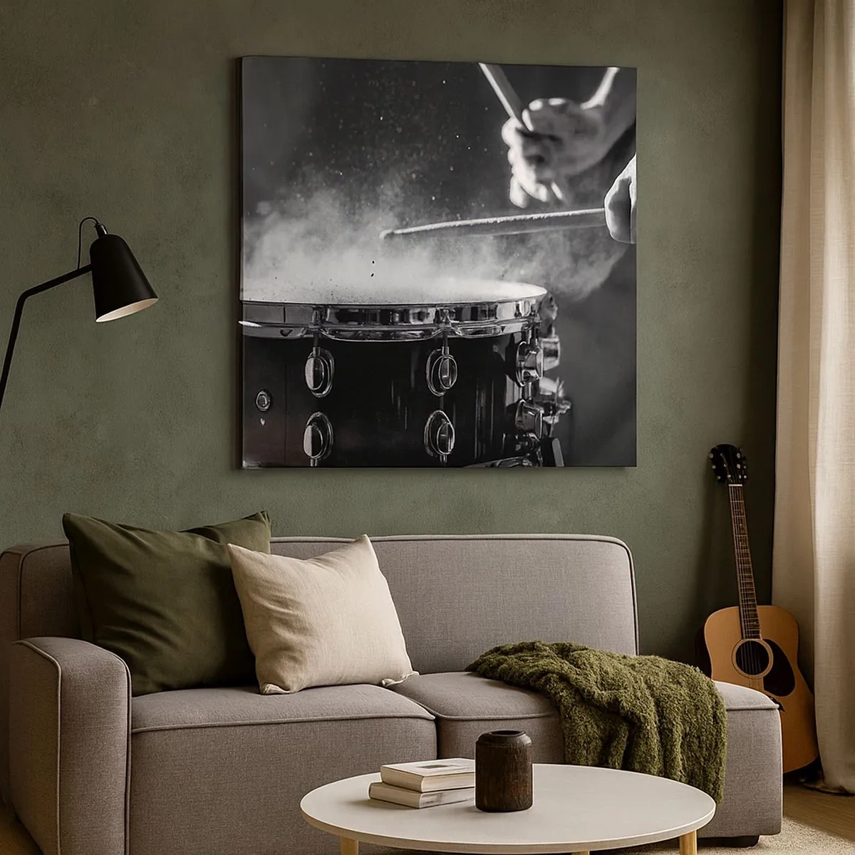 Schilderen op canvas - De pols van de muziek - 30x30 cm