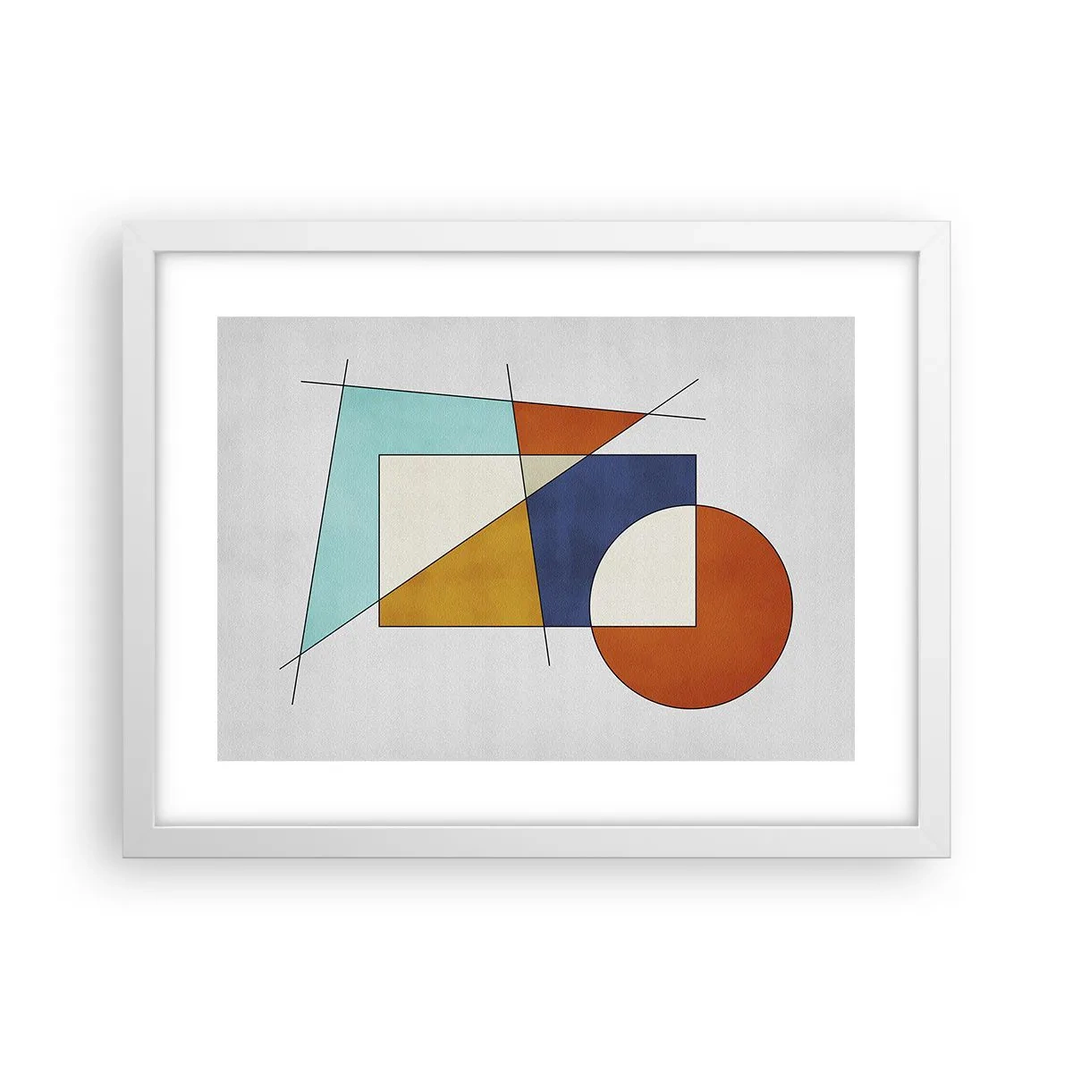 Poster in een witte lijst - Abstractie: modernistisch plezier - 40x30 cm