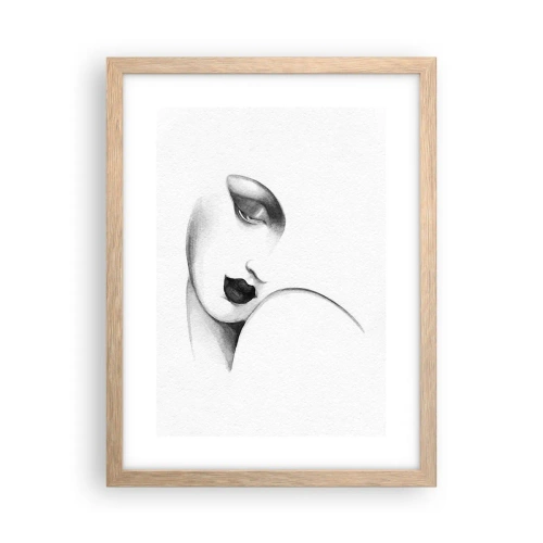 Een poster in een licht eiken lijst - In de stijl van Łempicka - 30x40 cm