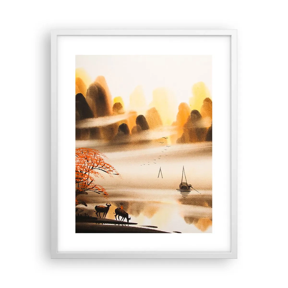 Poster in een witte lijst - Verder dan het Verre Oosten - 40x50 cm