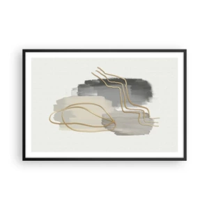 Poster in een zwarte lijst - Duur en beweging - 91x61 cm