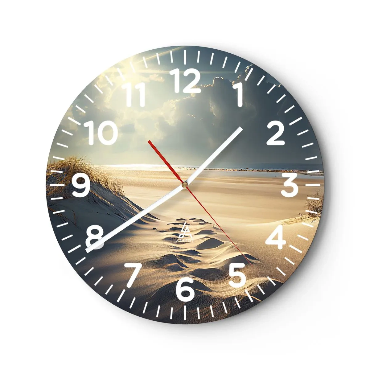 Wandklok - Klok - Een rustgevend landschap - 30x30 cm