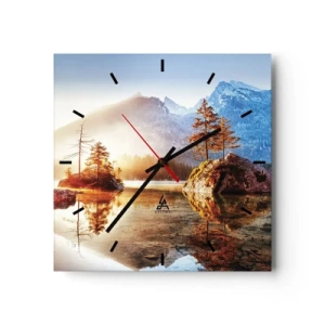 Wandklok - Klok - De natuur in een nieuw licht - 30x30 cm