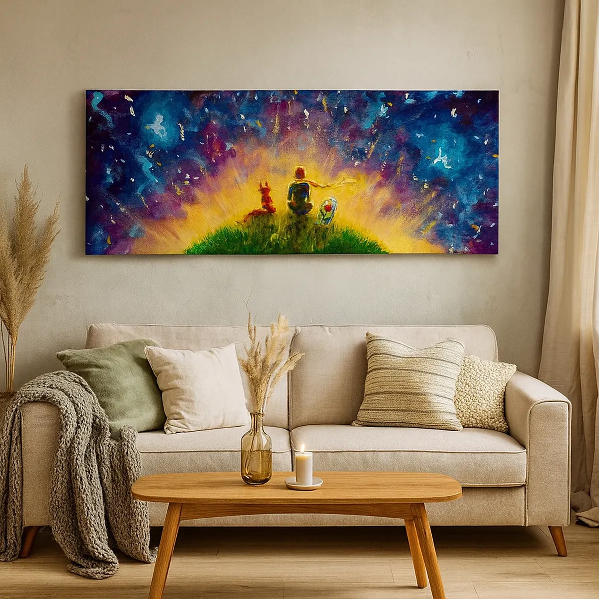 Schilderen op canvas - Liefde en vriendschap - de hele wereld - 30x30 cm