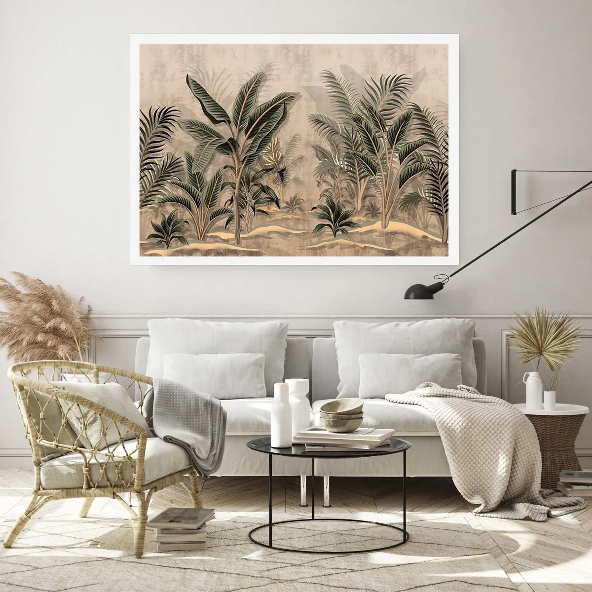 Poster - Een gravure in koloniale stijl - 70x50 cm