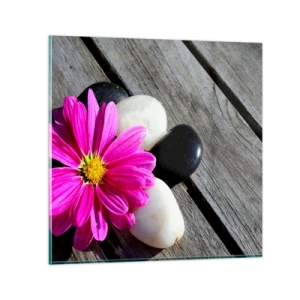 Schilderen op glas - Rust op de pier - 50x50 cm