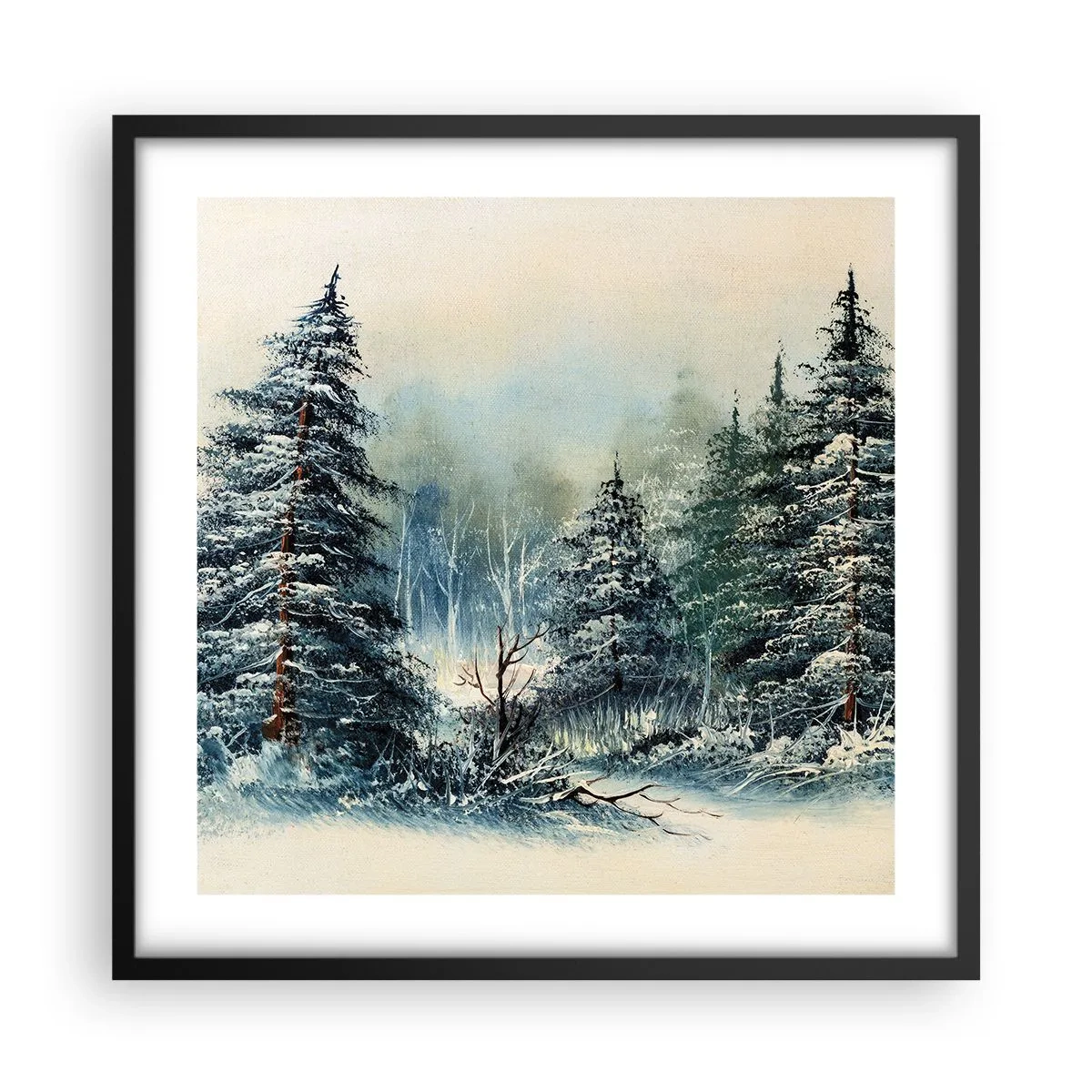 Poster in een zwarte lijst - Klaar voor kerst - 50x50 cm