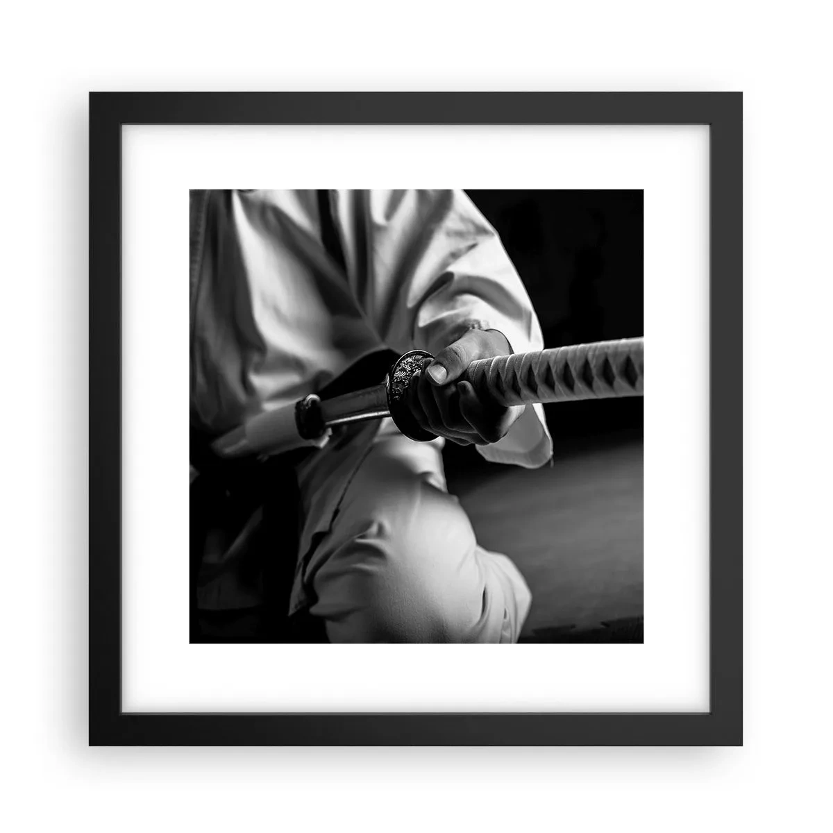 Poster in een zwarte lijst - Ziel van een vechter - 30x30 cm