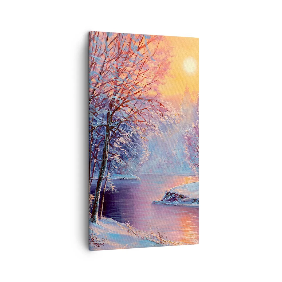 Schilderen op canvas - De kleuren van de winter - 45x80 cm
