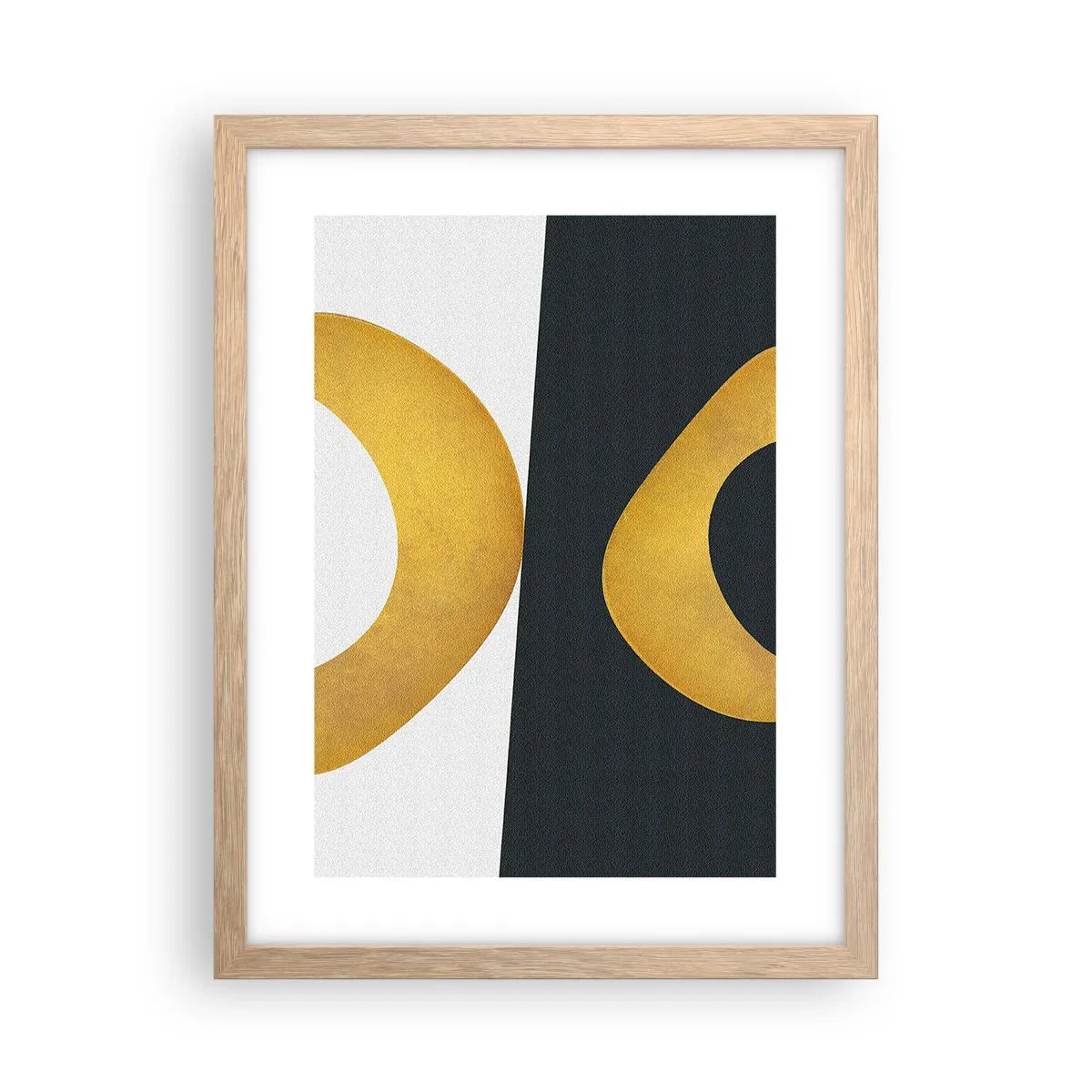 Een poster in een licht eiken lijst - Ten eerste: goud - 30x40 cm