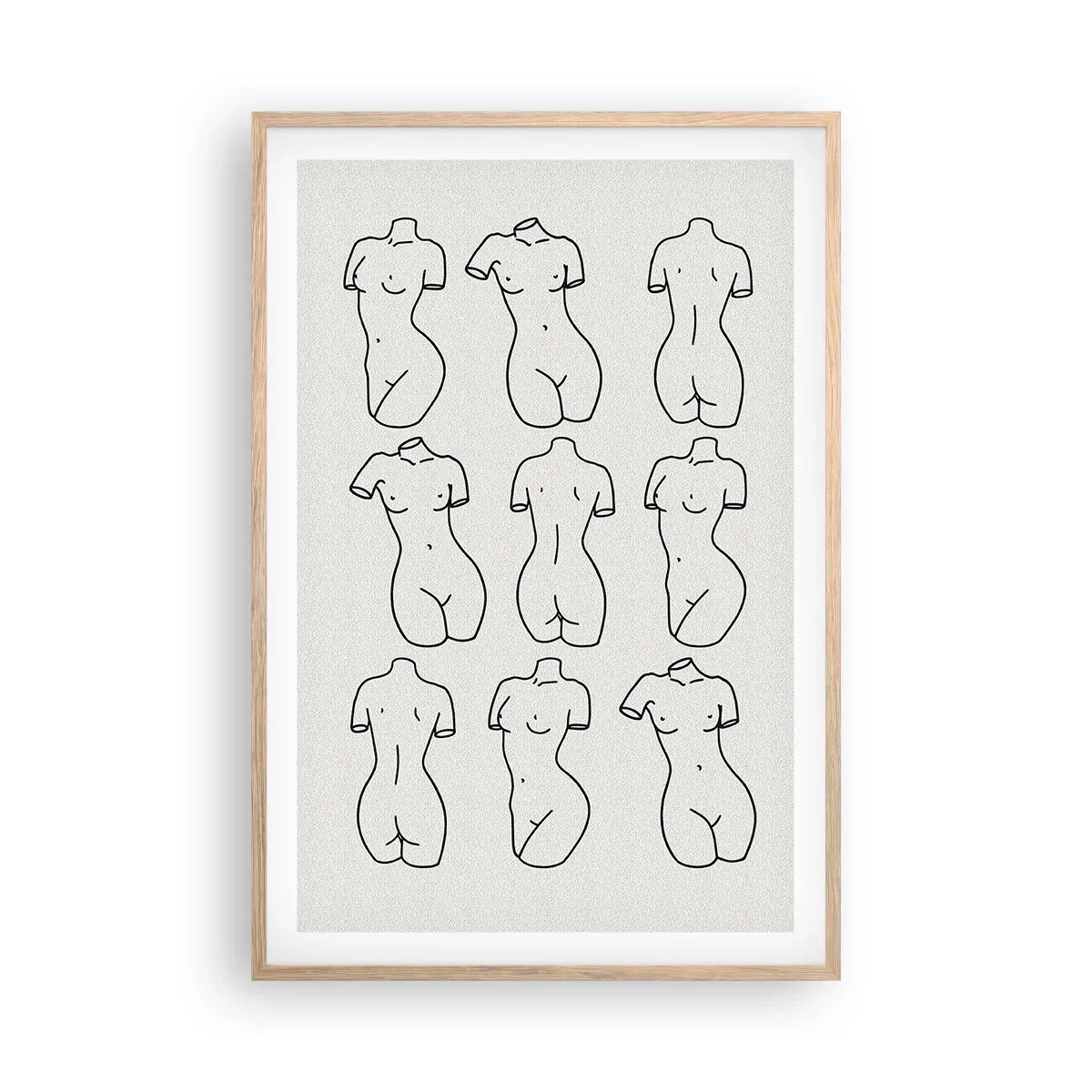 Een poster in een licht eiken lijst - Alleen Venus - 61x91 cm