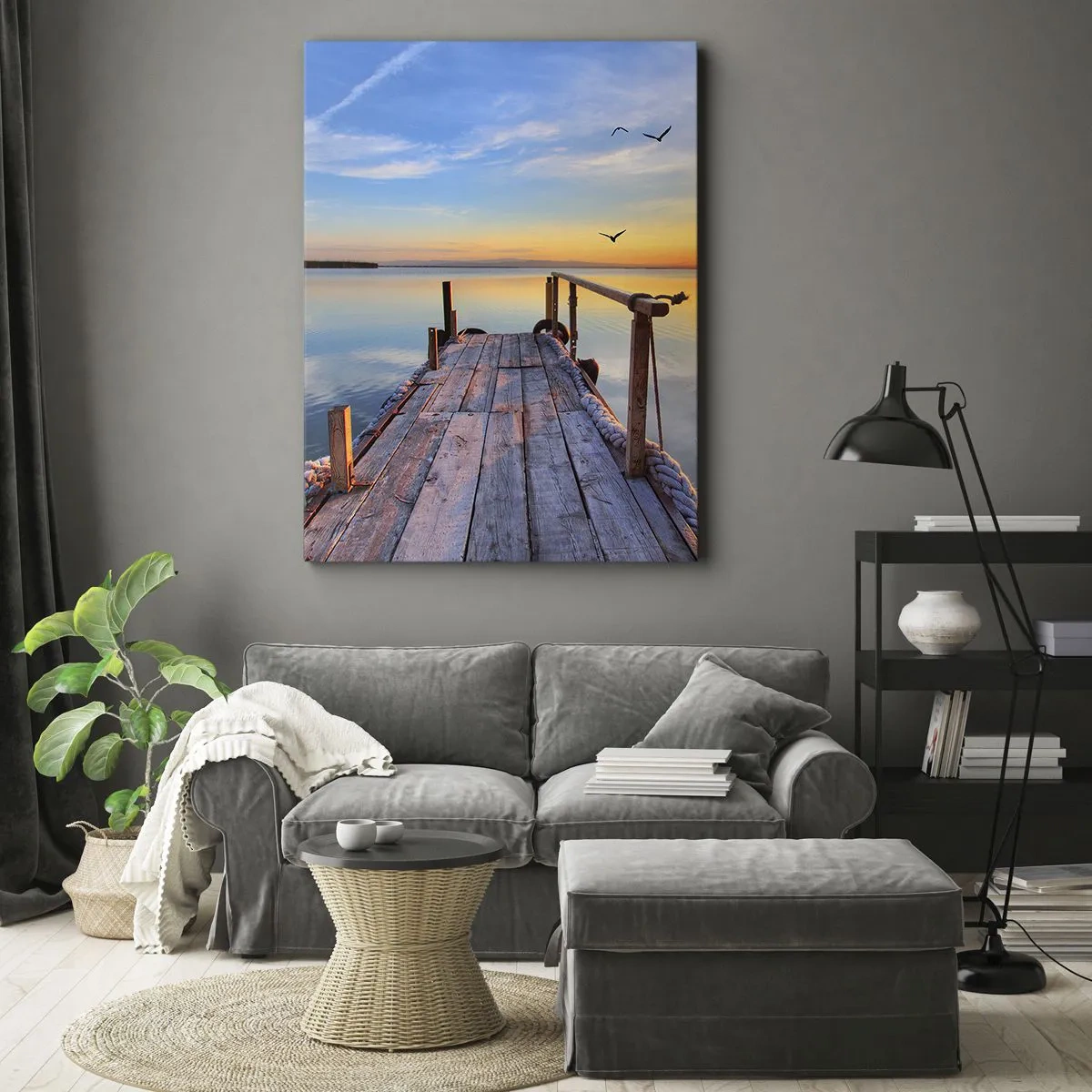 Schilderen op canvas - Loop recht naar de zon - 65x120 cm
