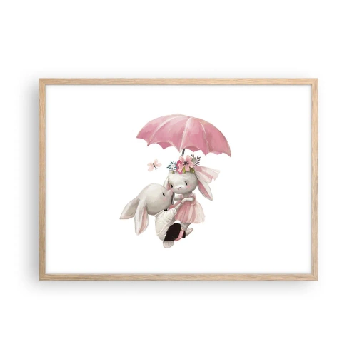 Een poster in een licht eiken lijst - Dit is liefde - 70x50 cm