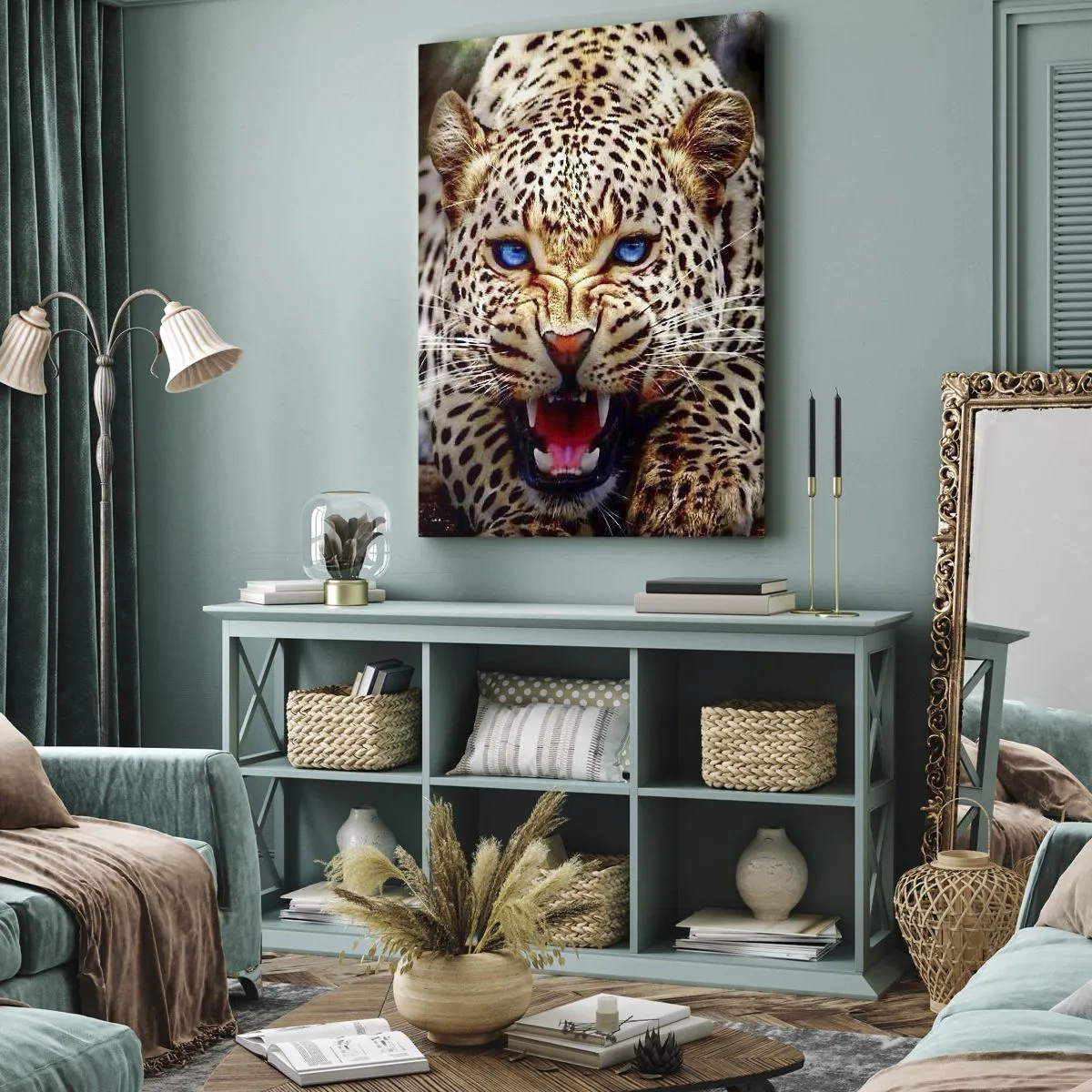 Schilderen op canvas - Boosheid schaadt de schoonheid niet - 80x120 cm