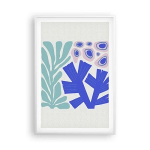 Poster in een witte lijst - Onderwater tuin - 61x91 cm