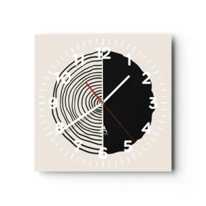 Wandklok - Klok - Half om half - 30x30 cm