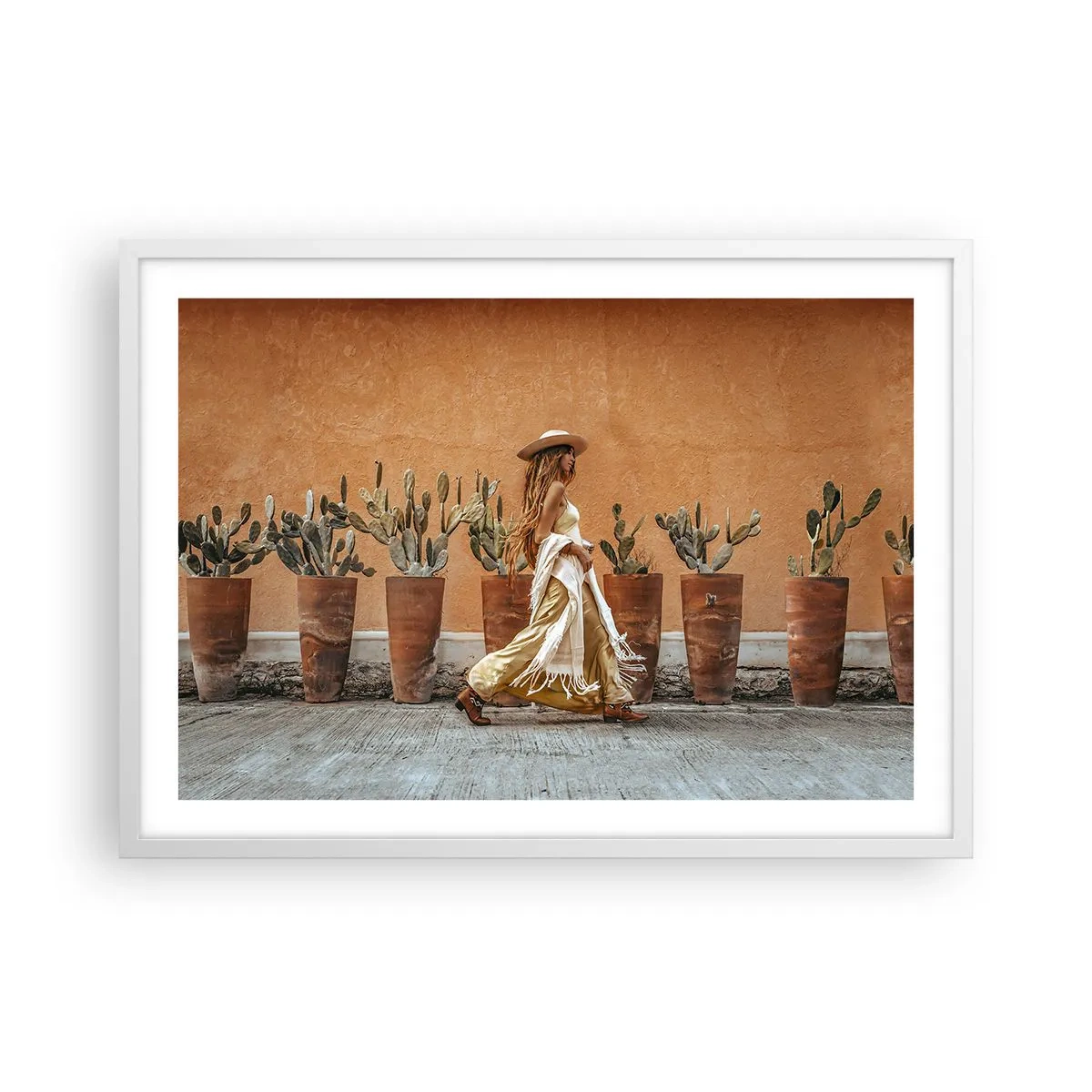 Poster in een witte lijst - Hippie-stijl - 70x50 cm