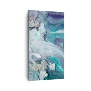 Schilderen op canvas - Stromingen van hemelsblauw - 45x80 cm