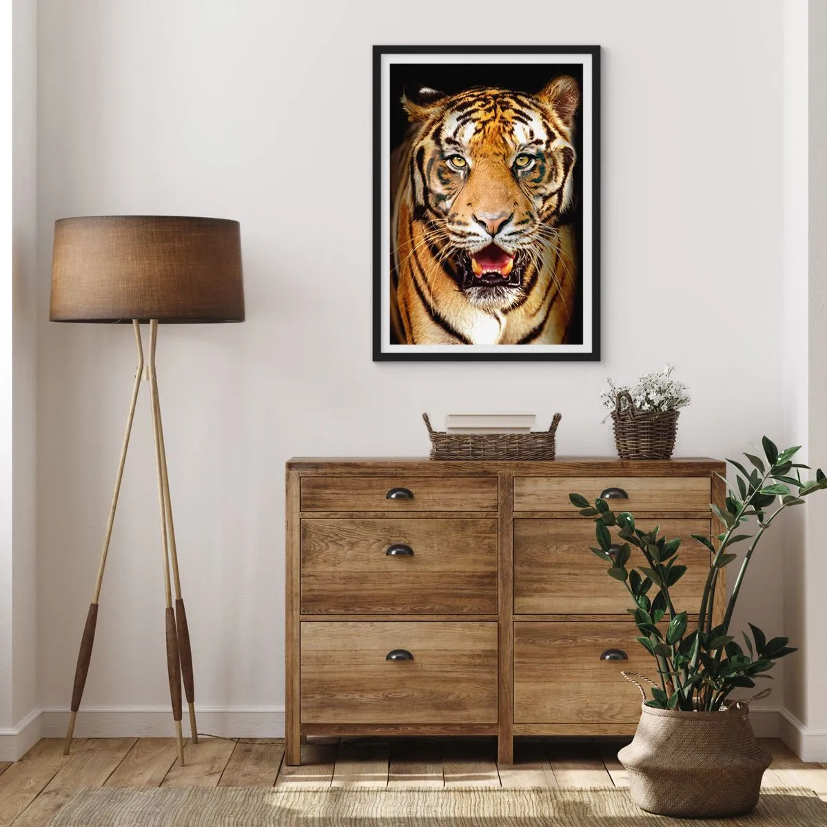 Poster in een zwarte lijst - Wildheid in het hart - 40x50 cm